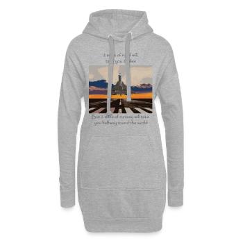 2 Miles - Hoodie-Kleid - Grau meliert - Vorne