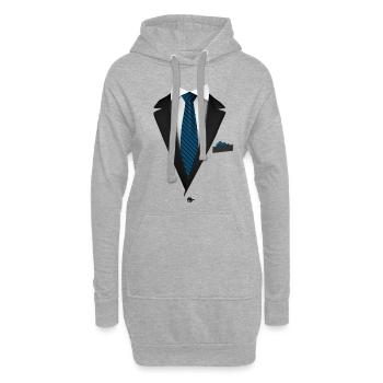 Smoking mit Krawatte für Hochzeiten und besondere - Hoodie-Kleid - Grau meliert - Vorne