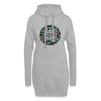 Frohe Weihnachten Design Lustiges Geschenk für Weihnachtsliebhaber - Hoodie-Kleid - Grau meliert - Vorne