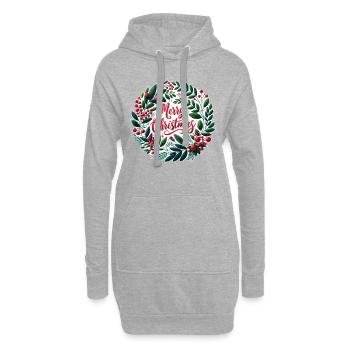 Joyeux Noël design drôle cadeau pour les amoureux de Noël - Sweat-shirt à capuche long Femme - gris chiné - Devant