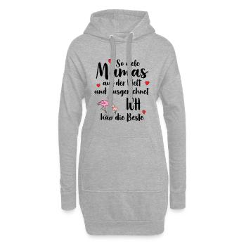 Beste Mama So Viele Mamas Ich Hab Die Beste - Hoodie-Kleid - Grau meliert - Vorne
