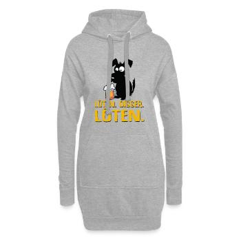 Löten Digga Löten Bier Hund - Hoodie-Kleid - Grau meliert - Vorne