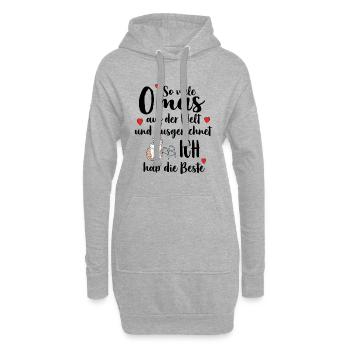 Tant de grand-mères, j'ai la meilleure meilleure grand-mère - Sweat-shirt à capuche long Femme - gris chiné - Devant