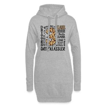 3.Klasse - Hoodie-Kleid - Grau meliert - Vorne