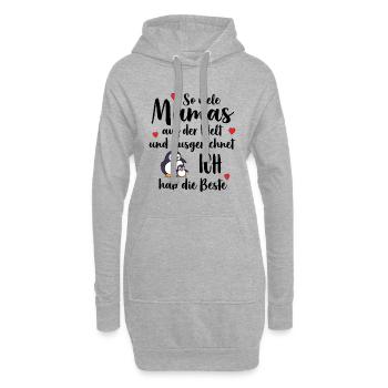 Beste Mama So Viele Mamas Ich Hab Die Beste - Hoodie-Kleid - Grau meliert - Vorne
