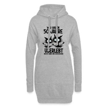 50 Jahre Ehe überlebt Goldende Hochzeit - Hoodie-Kleid - Grau meliert - Vorne