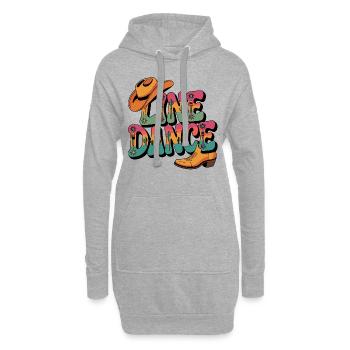La danse en ligne : mon hobby - ma passion - mon truc - Sweat-shirt à capuche long Femme - gris chiné - Devant
