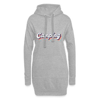 Camping Retro 70s Style - Hoodie Dress - heather grey - Front