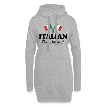 Traducteur Italien Interprète Italien - Sweat-shirt à capuche long Femme - gris chiné - Devant