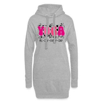 Mère Fan De Yoga Maman Adore Yoga - Sweat-shirt à capuche long Femme - gris chiné - Devant