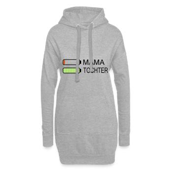 Batterie maman fille vide - Sweat-shirt à capuche long Femme - gris chiné - Devant