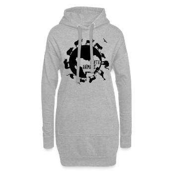 Animaux de la Terre - Notre faune - Sweat-shirt à capuche long Femme - gris chiné - Devant
