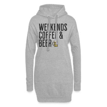 Coffee & Beer Weekends Comedy Weekend - Hoodie Dress - heather grey - Front