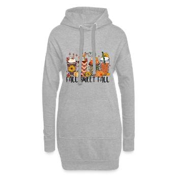 Herbst Süßer Herbst - Hoodie-Kleid - Grau meliert - Vorne