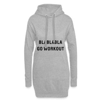 BLABLABLA GO WORKOUT - Sweat-shirt à capuche long Femme - gris chiné - Devant