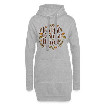 Thanksgiving-Tag,Danksagung dankbare Zitate - Hoodie-Kleid - Grau meliert - Vorne