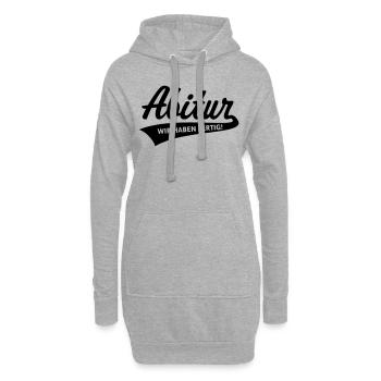 Abitur – Wir Haben Fertig! (Schulabschluss, Black) - Hoodie-Kleid - Grau meliert - Vorne