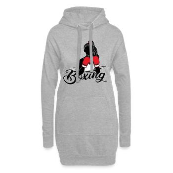 Frauen Boxen Boxing mma kampf sporty fitness ring - Hoodie-Kleid - Grau meliert - Vorne