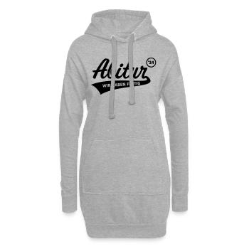 Abitur 2024 – Wir Haben Fertig (Schule / Black) - Hoodie-Kleid - Grau meliert - Vorne