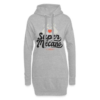Super mécano l unique cadeau mécanisien mecanisien - Sweat-shirt à capuche long Femme - gris chiné - Devant