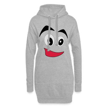 comic - Hoodie-Kleid - Grau meliert - Vorne