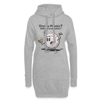 Tirer ou pointer ? telle est la question ! - Sweat-shirt à capuche long Femme - gris chiné - Devant
