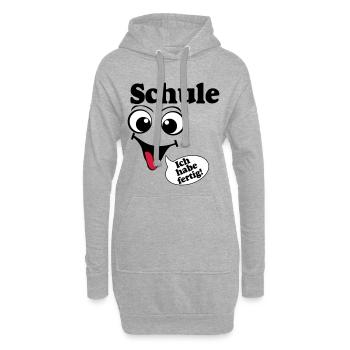 Abschluß , Schule ich habe fertig (25) - Hoodie-Kleid - Grau meliert - Vorne