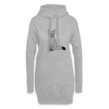 Foxx GeomeTRIX - Hoodie-Kleid - Grau meliert - Vorne