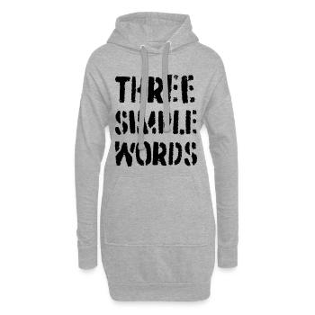 Drei einfache Worte - Hoodie-Kleid - Grau meliert - Vorne