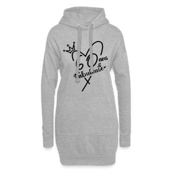60 Ans Et Fabuleuse Cadeau Anniversaire Femme  - Sweat-shirt à capuche long Femme - gris chiné - Devant