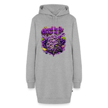Graffiti violet de grand-père - Sweat-shirt à capuche long Femme - gris chiné - Devant