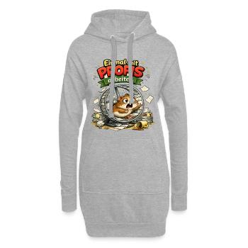 Einmal ohne Idioten / Einmal mit Profis war früher - Hoodie-Kleid - Grau meliert - Vorne