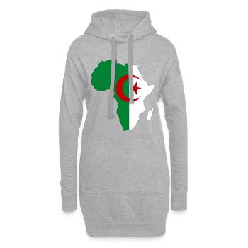 Algerien_Flagge_Afrika - Hoodie-Kleid - Grau meliert - Vorne