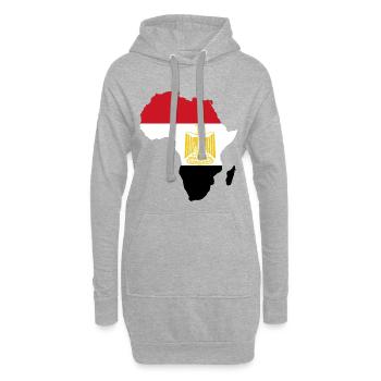 Ägypten_Flagge_Afrika - Hoodie-Kleid - Grau meliert - Vorne