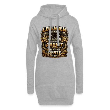 Don de pension Légende - Sweat-shirt à capuche long Femme - gris chiné - Devant