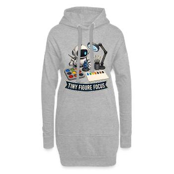 TINY FIGURE FOCUS - Hoodie Dress - heather grey - Front