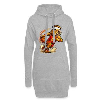 Süßes Capybara spielt Basketball - Hoodie-Kleid - Grau meliert - Vorne