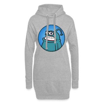 Mampfredo - Hoodie-Kleid - Grau meliert - Vorne