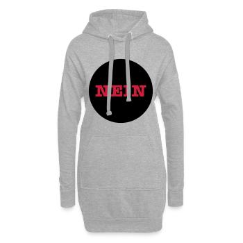 NEIN - für NEIN-Sager - Hoodie-Kleid - Grau meliert - Vorne