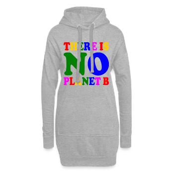 There is no planet b - Sweat-shirt à capuche long Femme - gris chiné - Devant