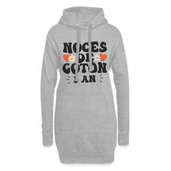 Noces De Coton 1 An De Mariage - Sweat-shirt à capuche long Femme - gris chiné - Devant
