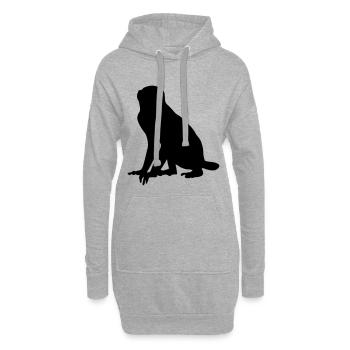 Affe Tier - Hoodie-Kleid - Grau meliert - Vorne