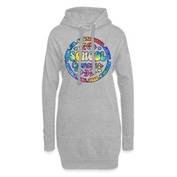 Tie Dye School Board Schulberater - Hoodie-Kleid - Grau meliert - Vorne