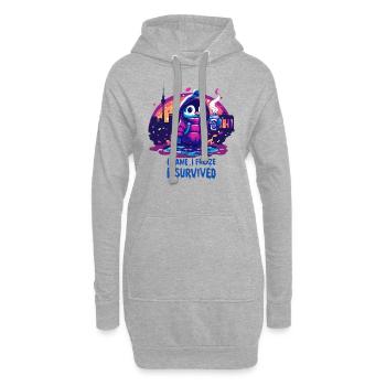 Berlin Winter Survivor – Cadeau pour les nouveaux arrivants ! - Sweat-shirt à capuche long Femme - gris chiné - Devant