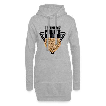 Brennholz Pellets Verleih - Hoodie-Kleid - Grau meliert - Vorne