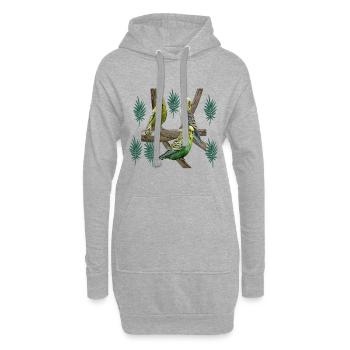 Perruque - Sweat-shirt à capuche long Femme - gris chiné - Devant