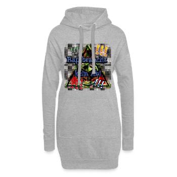 Rap braucht kein Abi - Club WoW - Hoodie-Kleid - Grau meliert - Vorne