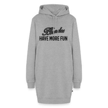Blondes Have More Fun 1 - Farbwechsel - Hoodie-Kleid - Grau meliert - Vorne