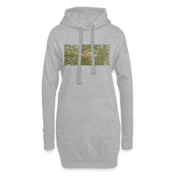Das Sommerbad des Tigers - Hoodie-Kleid - Grau meliert - Vorne