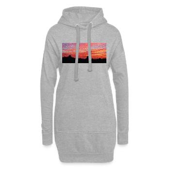 La beauté du crépuscule - Sweat-shirt à capuche long Femme - gris chiné - Devant